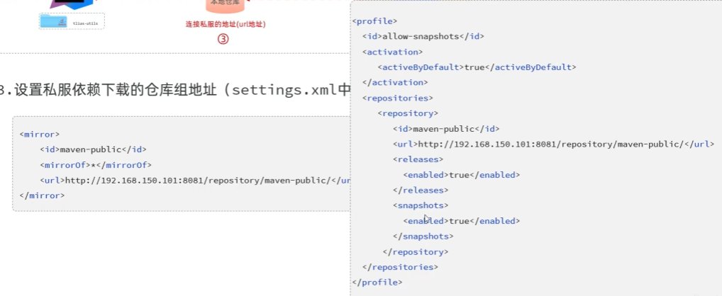 设置仓库组地址